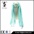 Beatiful woman fashion small size prasinous scarves with lace